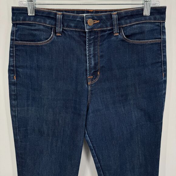 J BRAND Bardot Pencil Leg Dark Wash Skinny Straight Jeans Size 30 - Picture 2 of 8